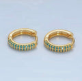 Turquoise gold Huggies